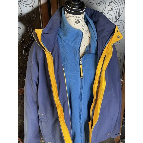 L.L. Bean Men's Jacket With Removeable Fleece Sweater Jacket Liner Size L - Picture 10 of 11